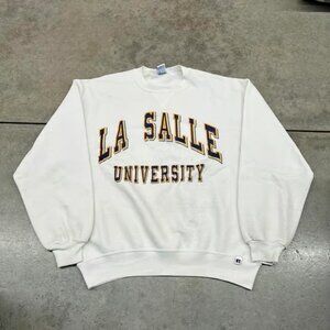 vintage la salle university collegiate russell athletics made in usa crewneck